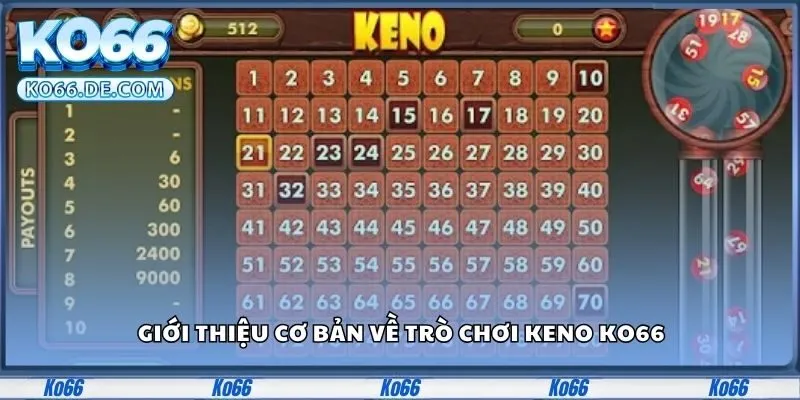 Giới thiệu cơ bản về trò chơi keno Ko66